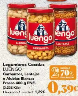 Gadis LUENGO Legumbres Cocidas Garbanzos, Lentejas o Alubias Blancas Fracco oferta