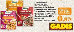 Gadis BONDUELL Lunch Bowl Mexican Style Bulgur y Lentejas con Verduras a la Plancha o Quinoa y Garbanzos con Verduras Condimentadas oferta