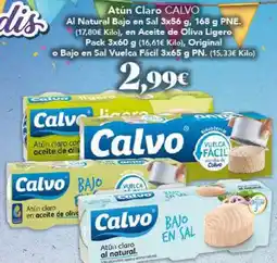 Gadis CALVO Atún Claro Al Natural Bajo en Sal en Aceite de Oliva Ligero Original oferta