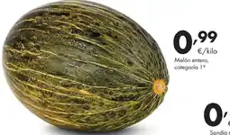 Supermercados Lupa Melón entero, categoría 1º oferta