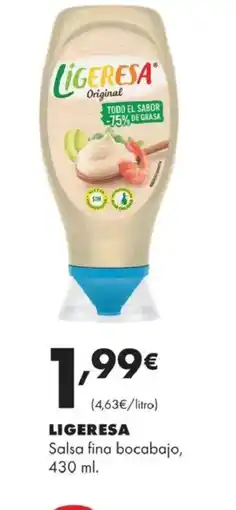 Supermercados Lupa LIGERESA Salsa fina bocabajo oferta