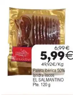 Plenus Supermercados EL SALMANTINO Paleta ibérica 50% landra liscos oferta