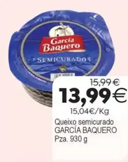 Plenus Supermercados GARCÍA BAQUERO Queixo semicurado oferta