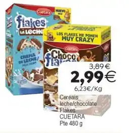 Plenus Supermercados CUETARA Cereais leche/chocolate Flakes oferta