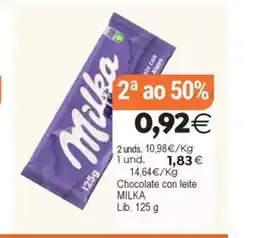 Plenus Supermercados MILKA Chocolate con leite oferta