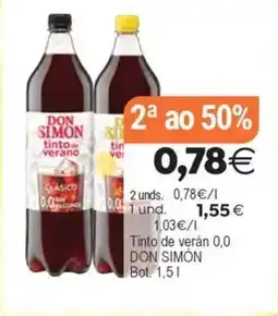 Plenus Supermercados DON SIMÓN Tinto de verán 0,0 oferta