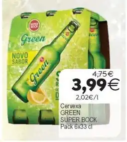 Plenus Supermercados GREEN SUPER BOCK Cervexa oferta