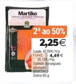 Plenus Supermercados MARTIKO Salmón noruegués afumado oferta
