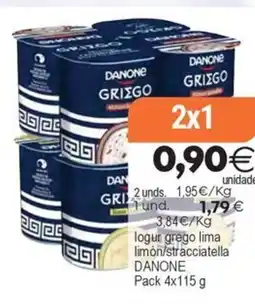 Plenus Supermercados DANONE Iogur grego lima limón/stracciatella oferta