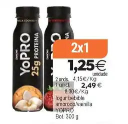 Plenus Supermercados YOPRO logur bebible amorodo/vainilla oferta
