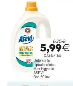 Plenus Supermercados ASEVI Deterxente hipoalerxénico Max Higyenic oferta