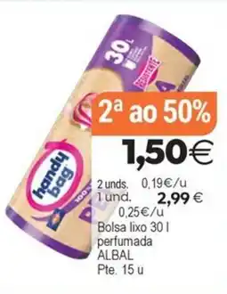 Plenus Supermercados ALBAL Bolsa lixo perfumada oferta