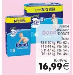 Plenus Supermercados DODOT Cueiros Bebé-seco oferta