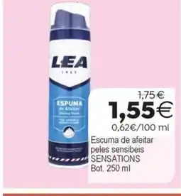 Plenus Supermercados SENSATIONS Escuma de afeitar peles sensibeis oferta