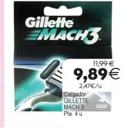 Plenus Supermercados GILLETTE MACH 3 Cargador oferta