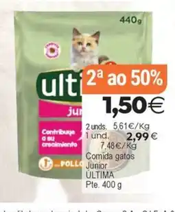 Plenus Supermercados ULTIMA Comida gatos Junior oferta