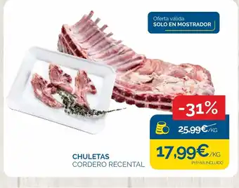 Chuletas cordero recental