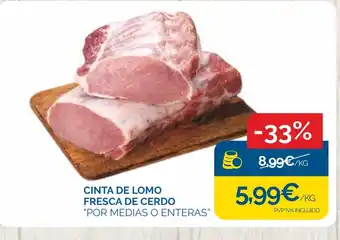 Supermercados La Despensa Cinta de lomo fresca de cerdo oferta