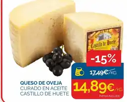 Supermercados La Despensa Queso de oveja curado en aceite castillo de huete oferta