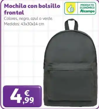 Mochila con bolsillo frontal