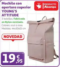 Alcampo Young's attitude mochila con apertura superior oferta