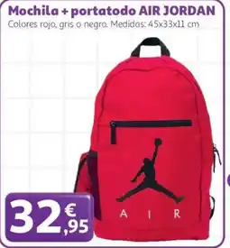 Alcampo AIR JORDAN Mochila + portatodo oferta
