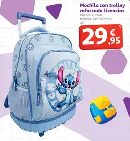 Alcampo Mochila con trolley reforzado licencias oferta