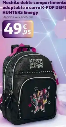 Alcampo Mochila doble compartimento adaptable a carro k-pop demon hunters energy oferta