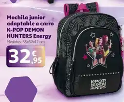 Alcampo Mochila junior adaptable a carro k-pop demon hunters energy oferta