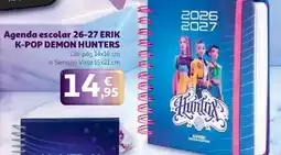 Alcampo Agenda escolar 26-27 erik k-pop demon hunters oferta