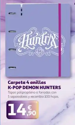 Alcampo Carpeta 4 anillas k-pop demon hunters oferta