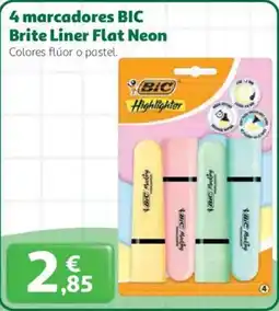 Alcampo BIC 4 marcadores Brite Liner Flat Neon oferta