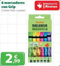 Alcampo 6 marcadores con Grip oferta