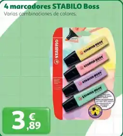 Alcampo STABILO 4 marcadores Boss oferta