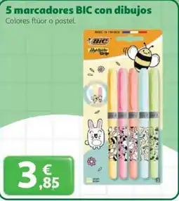 Alcampo BIC 5 marcadores con dibujos oferta