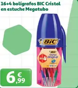 Alcampo BIC 16+4 bolígrafos Cristal en estuche Megatubo oferta