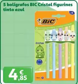Alcampo BIC 5 bolígrafos Cristal figurines tinta azul oferta
