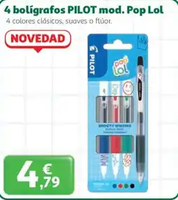 Alcampo PILOT 4 bolígrafos mod. Pop Lol oferta