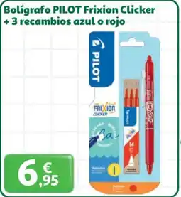 Alcampo PILOT Bolígrafo Frixion Clicker +3 recambios azul o rojo oferta