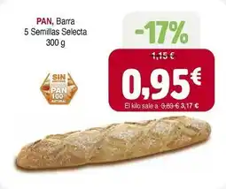 Masymas Selecta - pan, barra 5 semillas selecta oferta