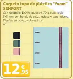 Alcampo SENFORT Carpeta tapa de plástico "foam" oferta