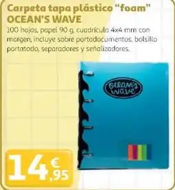 Alcampo OCEAN'S WAVE Carpeta tapa plástico "foam" oferta