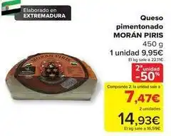 Carrefour Moran piris - queso pimentonado oferta