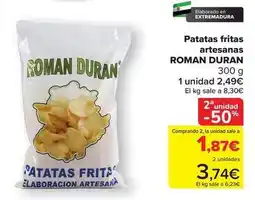 Carrefour Roman duran - patatas fritas artesanas oferta