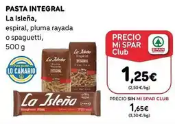 SPAR Gran Canaria La isleña - pasta integral oferta