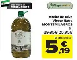 Carrefour Montemilagros - aceite de oliva virgen extra oferta