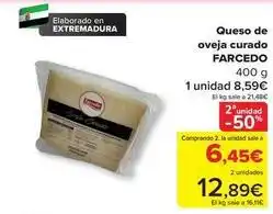 Carrefour Farcedo - queso de oveja curado oferta