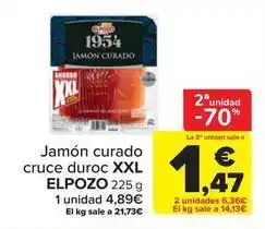 Elpozo - jamón curado cruce duroc xxl