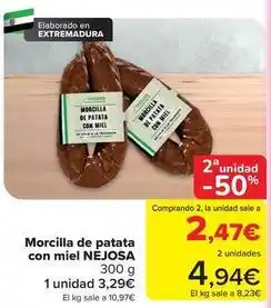Carrefour Nejosa - morcilla de patata con miel oferta