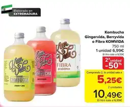 Carrefour Komvida - kombucha gingervida, berryvida o fibra oferta